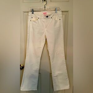 Lilly Pulitzer Main Line Fit, off white straight leg jean, size 4.